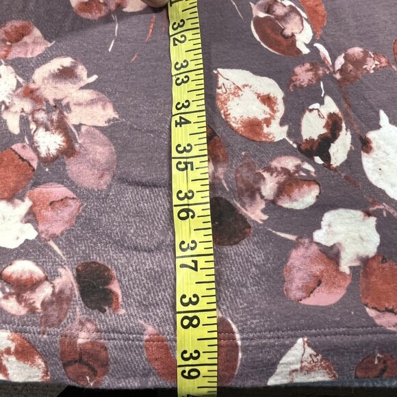 Pure Jill Dress Womens Large Tall Purple Pink Floral Affinity French Terry Pima - Picture 8 of 8